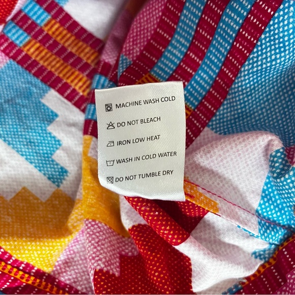 Yevu 100% Cotton Ghanian Made Colorful Wrap Top‎ V-Neck Short Sleeve size 3XL - Picture 14 of 14